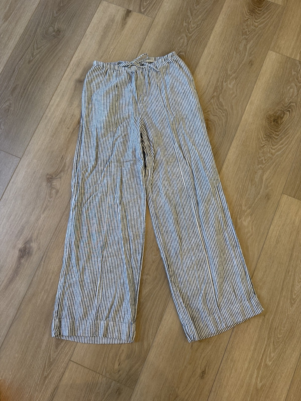 A New Day blue and white striped wide-leg pants (XS)